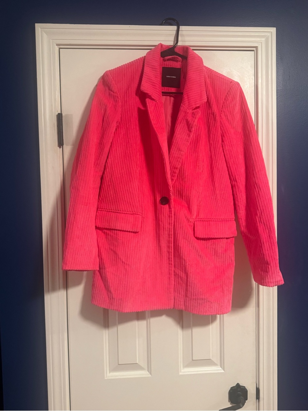 Vero Moda Neon Pink Corduroy Blazer